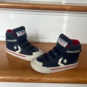 Converse Pro Blaze High Top, leather, navy/red/white, Walker size 7, NWOT
